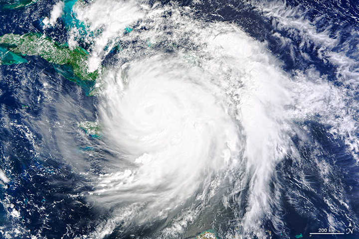 A sizeable Hurricane Matthew approaches Florida's East Coast